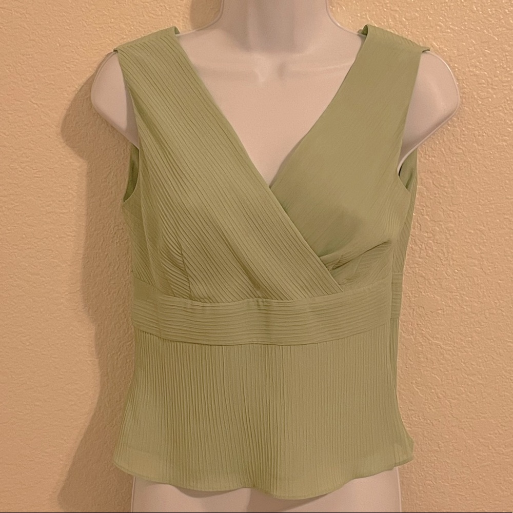 Petite Sophisticate Mint Green Blouse Size 6